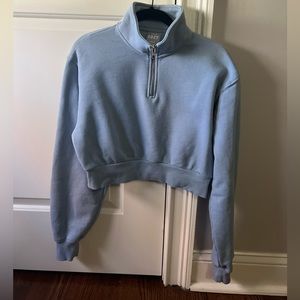 TNA Cropped-ish Cozy Fleece Perfect Sweatshirt from Aritzia